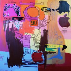 image johnny-romeo-fish-in-bank-ripple-2008-acrylic-and-oil-on-canvas-167-5cm-x-167-5cm-jpg