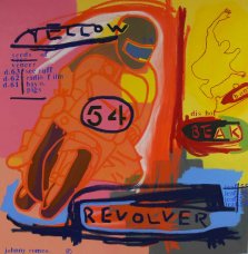 image johnny-romeo-yellow-revolver-2008-acrylic-and-oil-on-canvas-101cm-x-101cm-jpg