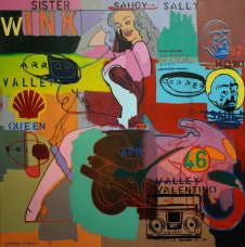image johnny-romeo-arrow-copper-coins-2009-acrylic-and-oil-on-canvas-137cm-x-137cm-jpg
