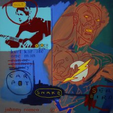 image johnny-romeo-carpet-snake-sea-bird-2009-acrylic-and-oil-on-canvas-61cm-x-61cm-jpg