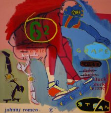 image johnny-romeo-grape-juice-steam-2009-acrylic-and-oil-on-canvas-61cm-x-61cm-jpg
