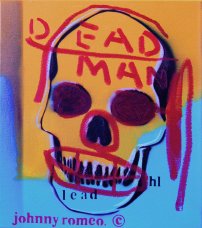 image johnny-romeo-dead-man-lead-2008-enamel-acrylic-and-oil-on-canvas-40-5cm-x-46cm-jpg