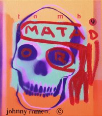 image johnny-romeo-tomb-matador-2008-enamel-acrylic-and-oil-on-canvas-40-5cm-x-46cm-jpg